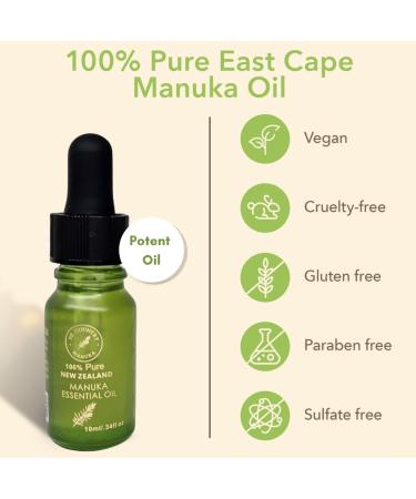 100% Pure New Zealand Manuka Oil | Organic Essential Oil | 35x Stronger Than Tea Tree | Natural Skin Care | Toenail Treatment | Diffuser | Aromatherapy | Nails | Hair | Skin | Lips 0.33 Fl Oz (Pack of 1) - Buy Online on GoSupps.com