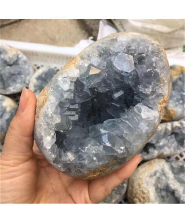 Natural Crystal Rough Home Natural Celestite Crystal Raw Cluster Sky Blue Rough (Size : 200-300g)