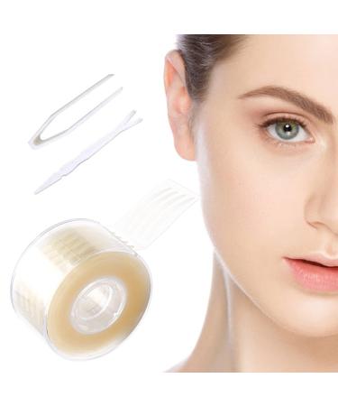 600Pcs Double Eyelid Tape Invisible Eyelid Lift Strips One Curvy Eyelid Strips Eyelid Tape for Hooded Eyes Invisible Lace Mesh Eyeliner Sticker Make the eyelids natural(With Fork Rods and Tweezers)