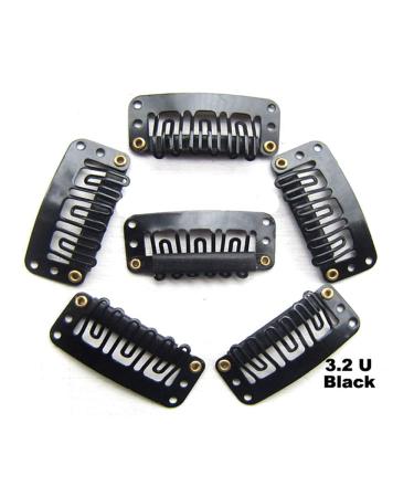 50Pcs 32mm Snap Clips for Hair Extensions - Black I Shape Hair Extension Tools - Buy Online on GoSupps.com