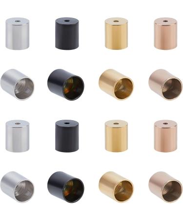 UNICRAFTALE 24pcs Stainless Steel Cord End Caps for Jewelry Making - 6mm Inner Dia - 4 Colors - Buy Online on GoSupps.com
