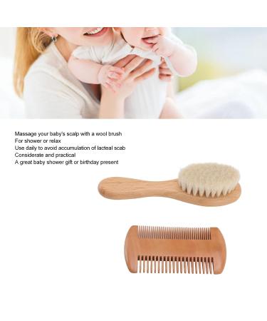 Newborn Hairbrush Set with Goat Bristles - Gentle Care for Baby's Delicate Scalp - Buy Online on GoSupps.com