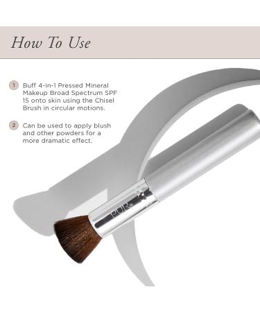 R MINERALS Chisel Brush - Flat Top Synthetic Makeup Brush (1 ct) | Cruelty-Free Bristles - Buy Online on GoSupps.com