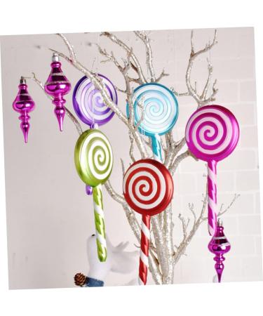 Cabilock 1pc Lollipop Pendant Decor Christmas Hanging Lollipop Xmas Candy Ornaments Props Christmas Tree Blue 20X9.5X2cm - Buy Online on GoSupps.com
