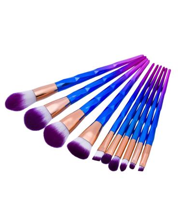 10 Foundation Brushes Set - Dazzling Makeup Tools for Flawless Application | International Shipping - Buy Online on GoSupps.com