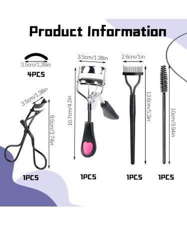 8Pcs Eyelash Curler Set with Built-in Comb - For Salon & Home Grooming | Curler for Short and Sparse Eyelashes - Thicker, Curlier, Fuller | Multicolor - Buy Online on GoSupps.com