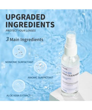 Eyeglasses Lens Cleaner Spray Kit-iGeyzoe Eye Glasses Cleaner Spray 16oz(2ozx8) Alcohol & Ammonia Free With 2PCS Eyeglass Clean Cloth Safe for All Lenses - Buy Online on GoSupps.com