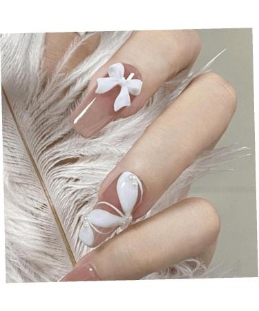 50pcs 3D Bowknot Nail Charms for Nail Art - White Resin Decorations | DIY Manicure Accessories - Buy Online on GoSupps.com