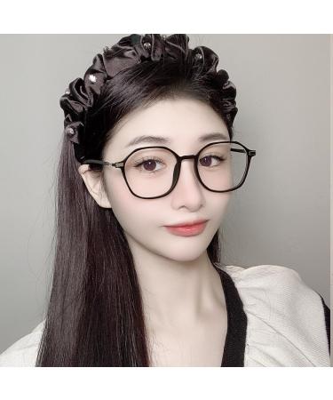 SERONI Ultra-Light TR90 Polygon Frame Blue Light Blocking Glasses - Anti UV Ray Computer & Reading Glasses for Men & Women - 50mm Clear Lens - Buy Online on GoSupps.com