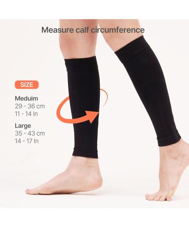 Mother-K Leg Compression Sleeves for Women - Calf & Shin Support Pain Relief during Pregnancy - Black Large - Buy Online on GoSupps.com