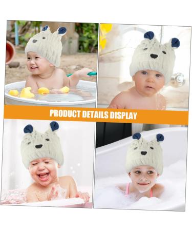 Beavorty 2pcs Kids Dry Hair Cap Towel - Fast Drying Turban for Wet Hair Cute Shower Hats for Children - Buy Online on GoSupps.com