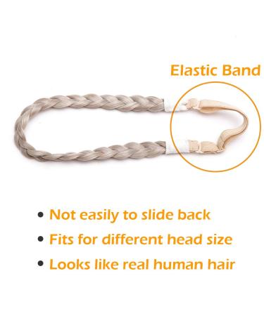 Shop Silk-Co Women s 3 Strand Blonde Hair Band - Vintage Braided Headband & Hair Tie for Weddings | 1.5cm Wide Extensions in Smooth & Sandy Blonde - Buy Online on GoSupps.com