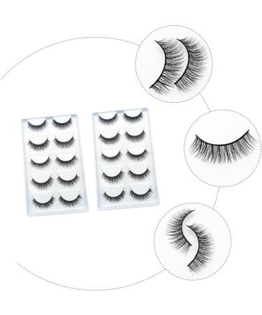 minkissy 10 Pairs Fake Eyelashes 5d Magnetic Eyelashes Reusable Flase Lash Cosplay Lashes Short Fake Eye Lashes Stick on Eyelashes False Lashes Faux Lashes Miss Chemical Fiber Natural - Buy Online on GoSupps.com