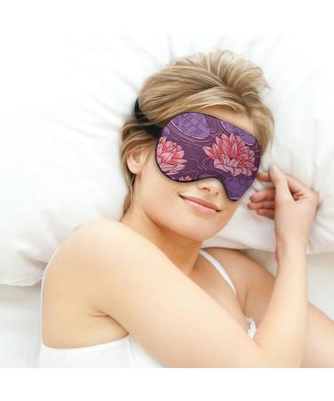 Water Lily and Dragonfly Sleep Mask - Adjustable Eye Cover for Sleeping, Blocking Light - Ideal for Night Travel and Naps - Men and Women - Buy Online on GoSupps.com
