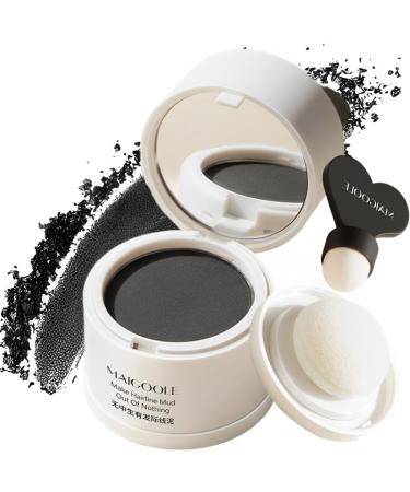 Hairline Powder Instantly Hairline Shadow Black Hair Powder Quick Cover Grey Hair Root Concealer Hair Root Touch Up For Thinning Grey Hairline Conceals Hair Loss Stain-Proof 48 Hour Formula (01-Black)