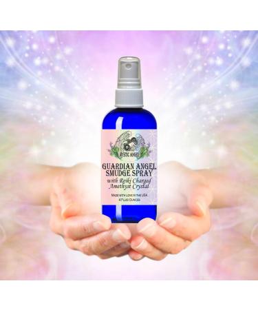 Guardian Angel Smudge Spray with Reiki Charged Amethyst Crystal (4 oz) - Buy Online on GoSupps.com
