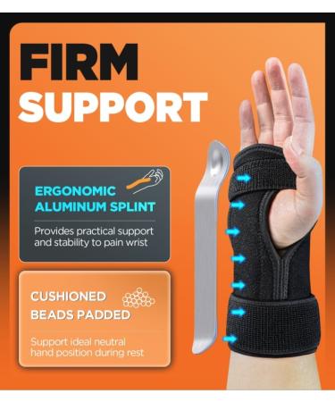 Carpal Tunnel Wrist Brace with Magnetic Therapy | Adjustable Support Splint for Arthritis & Tendonitis | Night Hand Brace for Pain Relief - Fits Left & Right Hand - Buy Online on GoSupps.com