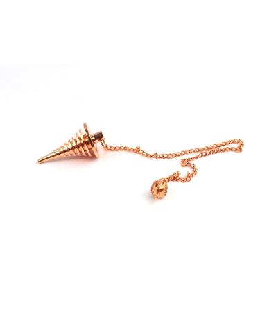 Jet Copper Metal Hard Coil Twisted Pendulum Cone Vortex Reiki Wiccan Free Booklet Jet International Crystal Therapy Healing Dowsing Metaphysical Spiritual Image is JUST A Reference