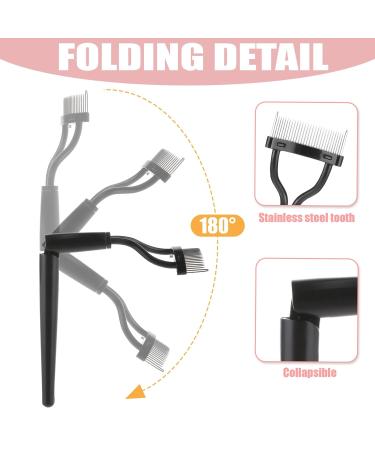 2 PCS Eyelash Comb & Separator Tool | Metal Teeth Mascara Lash Comb for Perfectly Separated Lashes | Clump Remover with Cover - Buy Online on GoSupps.com