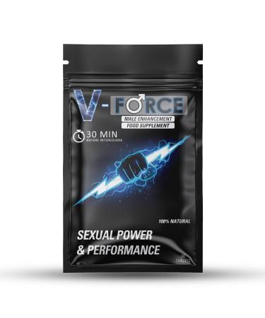 V-Force 30 Pills 100mg - Boosted Stamina & Performance for Men - Stronger Harder & Enhanced Firmness - Natural Male Food & Herbal Supplement for Prolonged Results 30 count (Pack of 1)