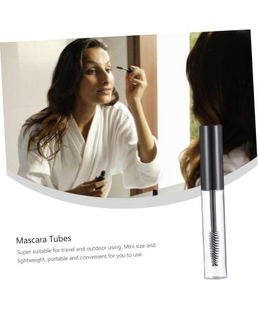 DRESSOOS 1 Set Mascara Tube Funnel Clear Eyelash Mascara Toiletry Containers Eyelash Wand Tube Black Plastic - Buy Online on GoSupps.com