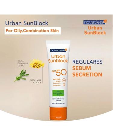 Novaclear Face Cream with SPF 50+ for Oily Skin Cream with SPF Against Sunburn Cream with Sunscreen 40 ml Cream against UVA UVB IR Rays High Sun Protection By Equalan Pharma. - Buy Online on GoSupps.com