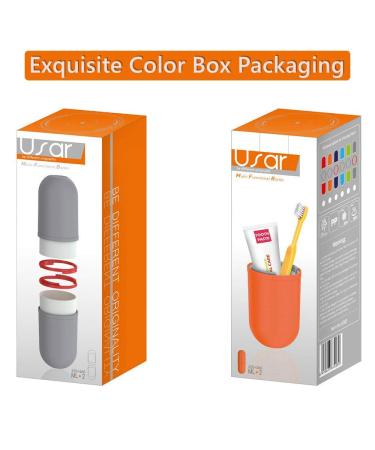 Portable Toothbrush Case - Creative 4-in-1 Organizer for Travel & Home - High-Capacity Holder for Toothbrushes - Black/White - Buy Online on GoSupps.com