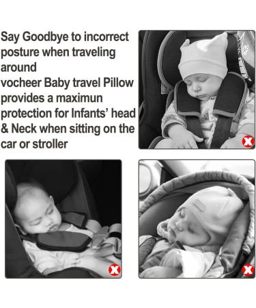 Vocheer Baby Travel Pillow - Upgraded Head and Neck Support for Pushchair, Car Seat, and Travel (White Circle) - Buy Online on GoSupps.com