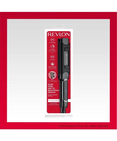 Revlon Copper Smooth Hair Flat Iron | Frizz Control | XL 1-1/2 in | Fast & Shiny Styles | Black 1.5 Inch - Buy Online on GoSupps.com