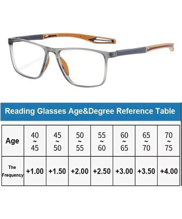 Koyeil Ultra-Light Anti Blue Light Glasses for Men & Women - Presbyopia Sports Reading Glasses +2 Orange Eye Strain Relief - Buy Online on GoSupps.com