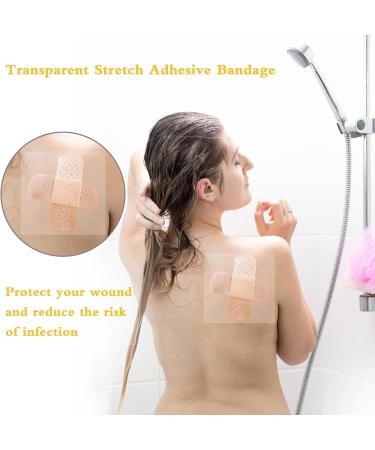 Transparent Stretch Adhesive Bandage 4x10.94 Yd - Waterproof Clear Film Dressing for Tattoos, Swimming, and Showering - Buy Online on GoSupps.com