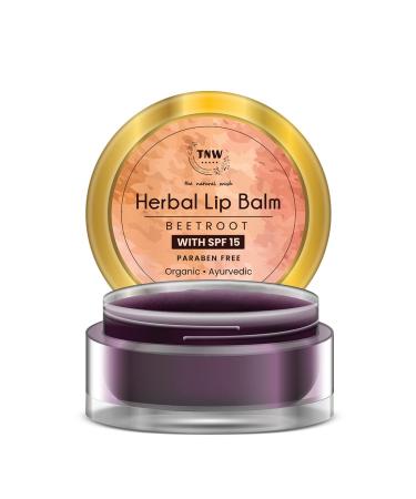 Herbal Beetroot Lip Balm - Ayurvedic Moisturizer for Dry Chapped Lips | Cocoa & Shea Butter | Paraben-Free | 5g - Buy Online on GoSupps.com