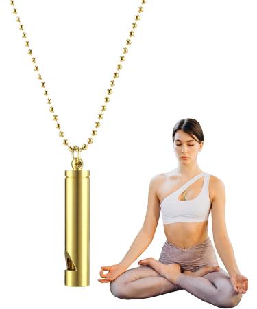 Breathing Necklace - Stainless Steel Breathing Necklace to Quit Vaping Calm Breath Necklace Spiritual Stress Necklace for Meditation Sleep Aid Calm Down Hamil Gold - Buy Online on GoSupps.com