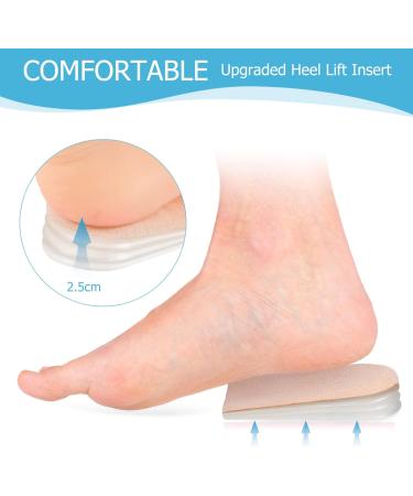 Adjustable Orthopedic Heel Lift Inserts | Gel Shoe Heels for Uneven Legs | 1/4 to 1 Inch | 4 Layers 2 Pairs - International Shipping Available - Buy Online on GoSupps.com