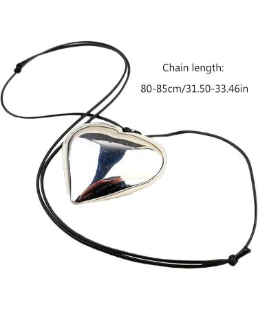 Oralgos Adjustable Heart Pendant Necklace - Handmade Stylish Choker for Women & Girls - Elegant Collarbone Chain - Buy Online on GoSupps.com