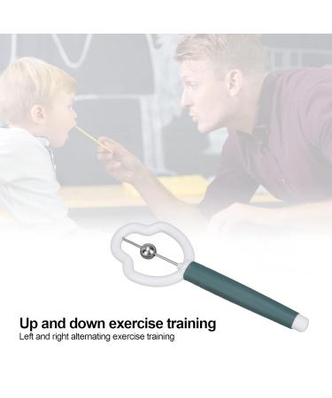 Natudeco Tongue Tip Trainer for Kids | Professional PP & Stainless Steel Oral Muscle Strength Device (Green) - Improve Tongue Function & Speech - Buy Online on GoSupps.com