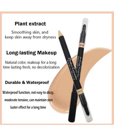 AKARY 2 in 1 Dual-Sided Concealer Pencil Stick for Face - Professional Waterproof Formula for Eye Dark Circles, Acne Marks - Full Range of Shades Available - Buy Online on GoSupps.com