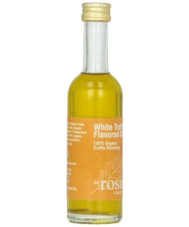 Da Rosario 100% Organic White Truffle Flavored Olive Oil - 1.76oz Glass Bottle - Buy Online on GoSupps.com