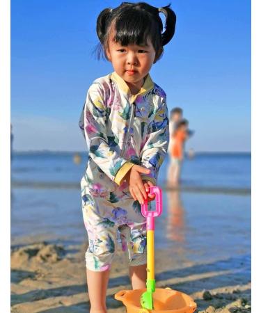 weVSwe Baby Toddler Boy Swimsuit | UPF 50+ Sun Protection Rash Guard Swimwear | Crotch Zipper | 0-3 Years | 0-6 Months | Flower Design - Buy Online on GoSupps.com