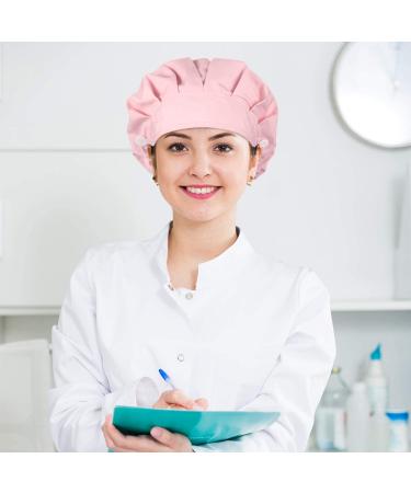 SATINIOR 6-Piece Elastic Bouffant Turban Hats with Buttons and Sweatband - Unisex Working Caps for Hair Covering - Buy Online on GoSupps.com