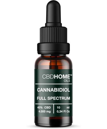 CBD HOME Oils CBD Oil 40 10 ml Full Spectrum Based on Coconut Oil MCT and Organic Hemp Seed Oil Omega 369 Certified Cannabidiol 4000 mg Made in the EU - Buy Online on GoSupps.com