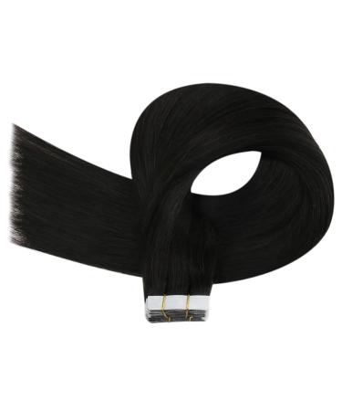 Ugeat Tape-In Extensions | Real Hair 55cm | Natural Black Invisible Seamless Remy Tapes - 20 Pieces 50g #1B - Buy Online on GoSupps.com