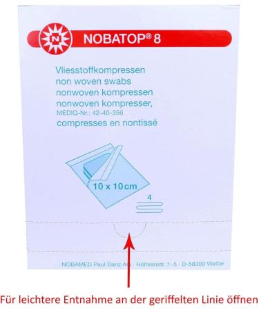 Noba Dressings - Sterile 10x10 cm Compresses 50 Pack (2 Pieces x 25) - International Shipping Available - Buy Online on GoSupps.com