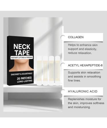 BATUREL Neck Tape Lifting Instant Firming and Tightening for Sagging Neck Skin Long-Lasting Wear Reduces Appearance of Neck Lines and Improves Contour 20 Patches - Buy Online on GoSupps.com