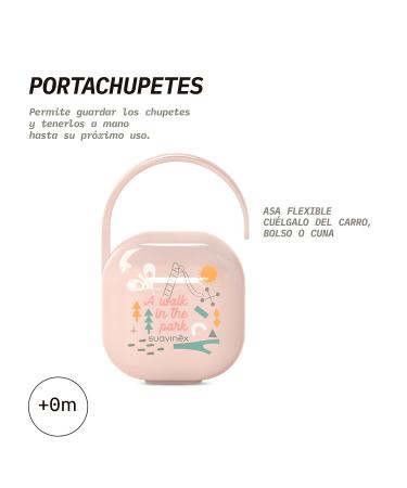 Buy Suavinex Pacifier Holder & Box for 2 Pacifiers - Pink Dreams | Ideal Baby Storage Solution - International Shipping Available - Buy Online on GoSupps.com