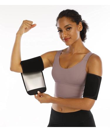Sauna Sweat Arm Trimmer Bands arm Sweat Bands for Women Weight Loss Arm Shaper Wraps for Workout arm Bands for Flabby arm Black
