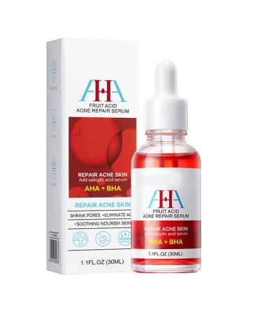 Friut Acid Face Serum for Acne Mark Salicylic Acid Anti Wrinkle Serum Fade Ance Mark & Shrink Pore Face Serum Hyaluronic Acid Acne Repair Serum for Sensitive Skin Smoothing Hyaluronic Serum-30ml