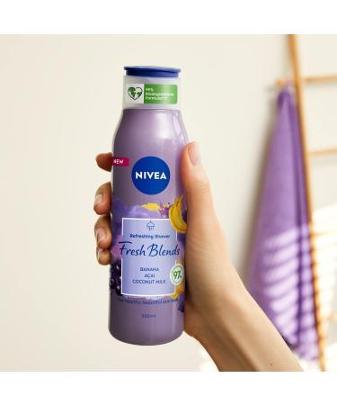 NIVEA Fresh Blends Banan and Acai Shower Gel 300ml - Buy Online on GoSupps.com