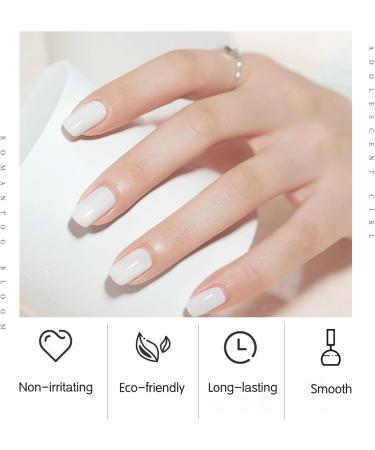 White Nail Polish Quick Dry Nail Varnish Pure White Water-Based Nail Gel Milky White Chip-resistant Peel off Nail Polish French Manicure Nail Polish for Nail Art DIY No Need Cure - Buy Online on GoSupps.com