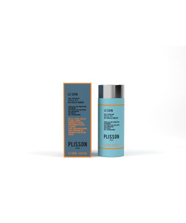 PLISSON Plisson - Men's 3-in-1 Shower Gel Body Hair Beard - All Skin Types - 95% Natural Ingredients Ginkgo Biloba Extract Ginseng and Joubarb - Made in France - 125 ml